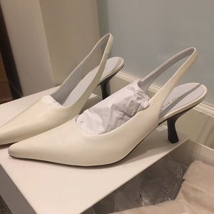 The Row Slingback white heel